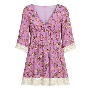 Y2K Maggie Sweet Coquette Boho Babydoll Dress Womens Sz XS Cottagecore Whimsical